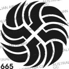 Stencil: 665 3in 76mm